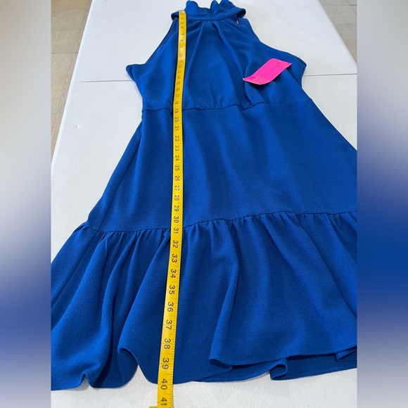 NWT Betsey Johnson Halter Dress Ocean Blue Size 14 - Picture 3 of 7